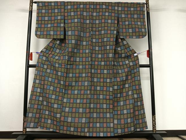 平和屋の平和屋着物▽小紋　単衣　格子　AABH8590jh｜アングル2