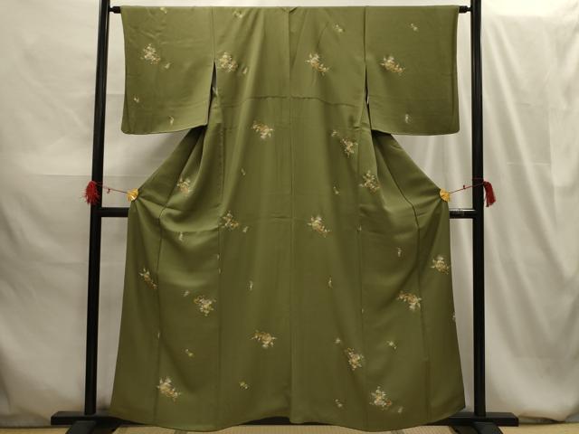 Rakuten - 平和屋着物■上質な小紋　花車文　金彩　正絹　逸品　AABG1582sx