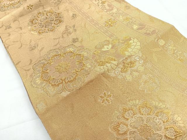 平和屋の平和屋着物◎六通柄袋帯 花鳥文 金糸 正絹 逸品 CABC1659nb｜アングル2