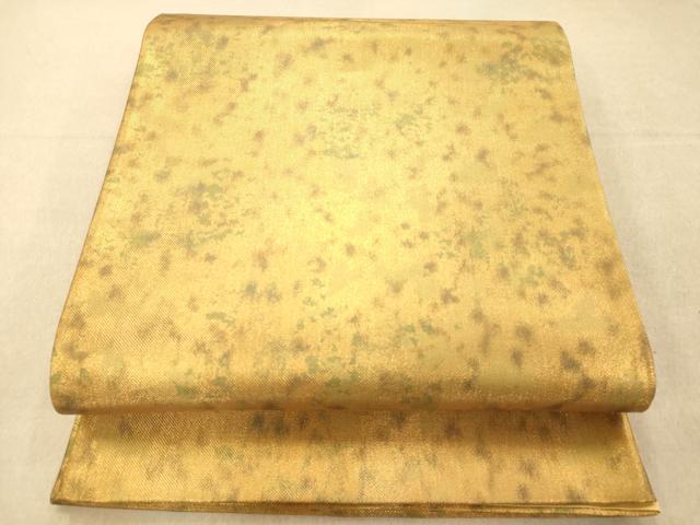 平和屋着物◎全通柄袋帯　霞文　引箔　正絹　逸品　AAAP9842fw
