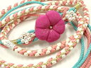 平和屋着物●和装小物 振袖用帯締め 装飾 ちりめん細工 パール 金糸 逸品 未使用 AAAW3366ay
