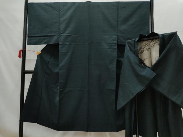 平和屋着物■男性 紬 アンサンブル 色無地 正絹 逸品 AAAV1927ru