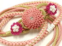 平和屋着物●和装小物 振袖用帯締め 装飾 つまみ細工 ラインストーン パール 金糸 逸品 未使用 AAAW3367ay