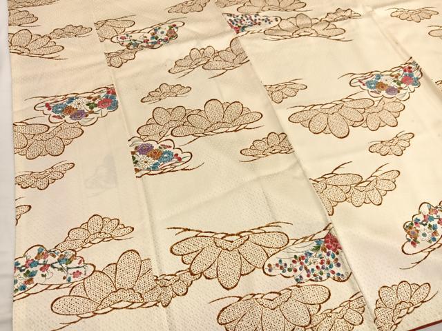 平和屋着物■上質な小紋　松花文　正絹　逸品　BAAX2519hv