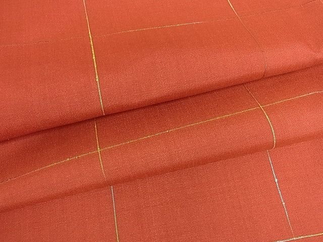 平和屋着物■上質な紬　格子　逸品　sf2090(4)