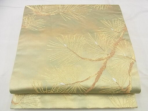 平和屋着物■六通柄袋帯 若松葉 金銀糸 逸品 n-me1304 平和屋着物■六通柄袋帯 若松葉 金銀糸 逸品 n-me1304