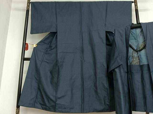 平和屋着物■男性 本場大島紬 アンサンブル 抽象文 正絹 逸品 AAAP3711jh
