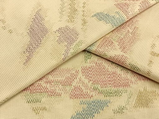 平和屋着物▽上質な紬 単衣 幾何学文様 正絹 逸品 AAAV8438fy 平和屋着物▽上質な紬 単衣 幾何学文様 正絹 逸品 AAAV8438fy
