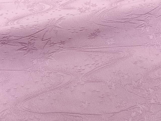 平和屋着物■上質な色無地 流水草花地紋 桃花色 正絹 逸品 CABB8727xi