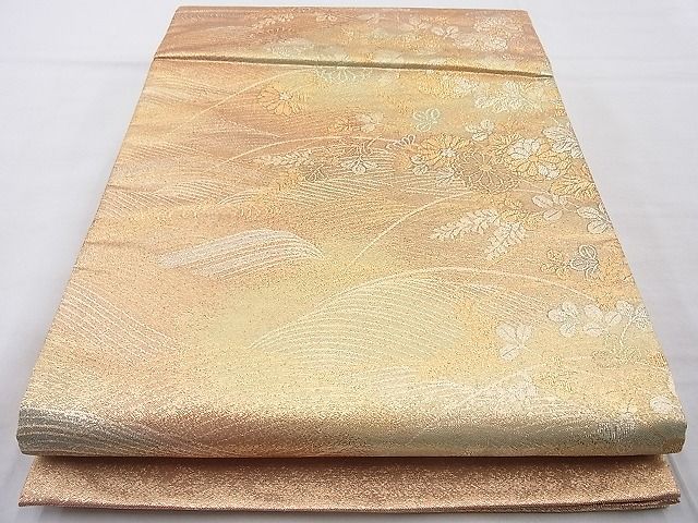 平和屋着物◎佐賀錦 六通柄袋帯 菊水文 金糸 逸品 BAAI4168cm