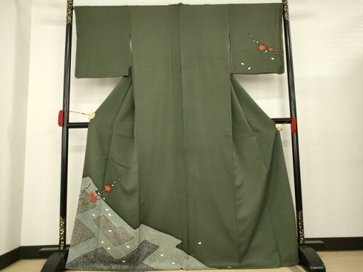 平和屋着物▼染色の魔術師 染乃座・大久保玄才 そめのざ玄才 訪問着 枝梅 正絹 逸品 AAAV3660ck 平和屋着物▼染色の魔術師 染乃座・大久保玄才 そめのざ玄才 訪問着 枝梅 正絹 逸品 AAAV3660ck