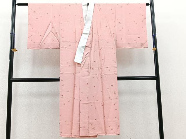 平和屋着物■長襦袢 無双仕立て 花蝶文 正絹 逸品 BAAS7763yc