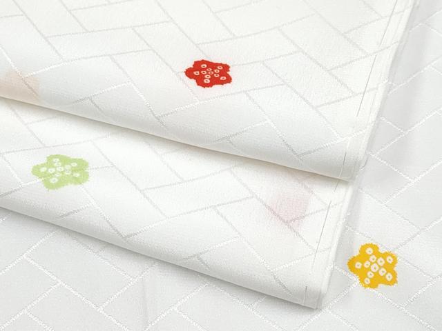 平和屋着物■洗える最高級着物　＜英＞はなぶさ謹製　長襦袢　舞花文　逸品　未使用　CYAA3359s5