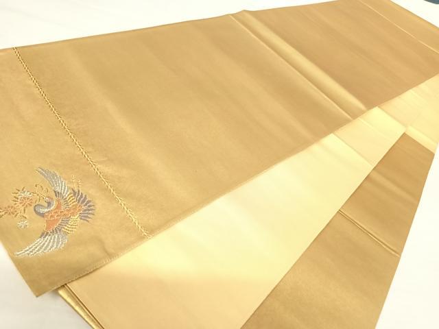 平和屋着物◎六通柄袋帯　ワンポイント刺繍　霞文　正絹　逸品　AABA6268yx