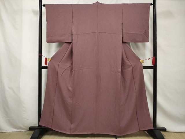 平和屋着物■上質な色無地　紅檜皮色　正絹　逸品　AABC2152gw