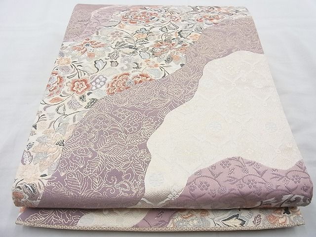 平和屋着物◎六通柄袋帯 唐織 昇雲寺風道長 金糸 逸品 BAAI4159cm