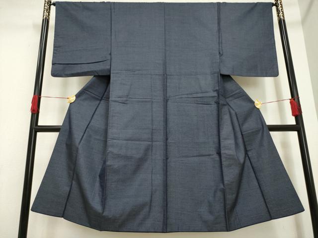 平和屋着物■男性 紬 変わり格子 正絹 逸品 AAAL6862ck