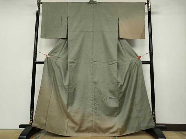 Kimono - 平和屋着物●訪問着　紬地　霞文　正絹　逸品　CABA1995ut