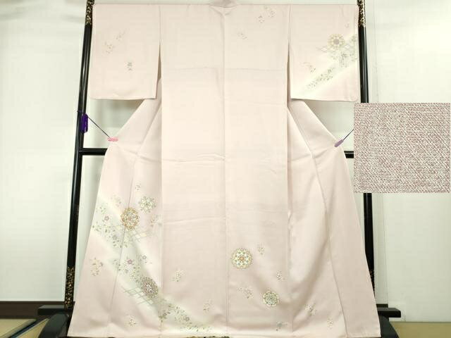 別注品 千總 京友禅 髙島屋謹製 落款入 訪問着 金駒 金彩 竹笹