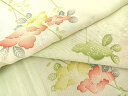 平和屋着物*夏物 小紋 絽 草花文 暈し染め 正絹 逸品 BAAS8749fw