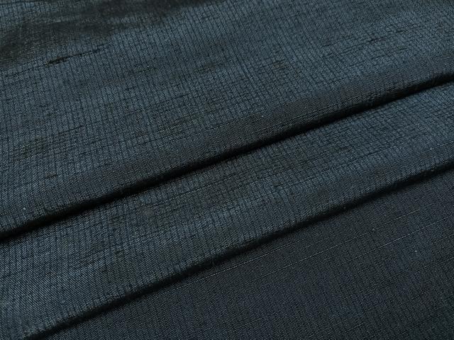 平和屋着物●男性　紬　色無地　藍鉄色　正絹　逸品　未使用　AABD3444ph