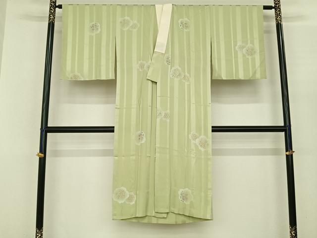 平和屋着物●長襦袢　無双仕立て　清粋染　舞花文　正絹　逸品　AABF0524fy