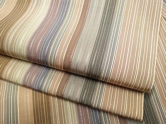 平和屋着物●本場筑前博多織 八寸名古屋帯 間道 正絹 逸品 CABA1076hy