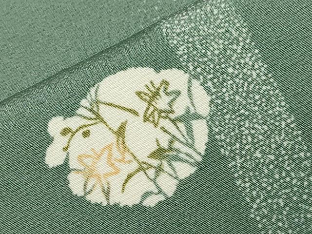 平和屋着物■上質な小紋　草花丸文　正絹　逸品　CABB7285dy