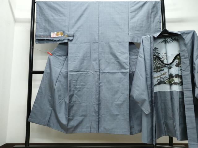 平和屋着物●男性 本場大島紬 アンサンブル 100亀甲 総詰め 証紙付き 正絹 逸品 CAAT7101vf