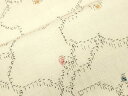 平和屋着物■上質な紬 花尽し文 正絹 逸品 CAAR7191dy