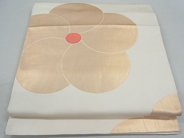 平和屋着物■全通柄　本袋帯　舞花文　金糸　逸品　nb0827