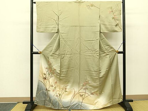 平和屋着物■訪問着 草花文 暈し染め 金彩 正絹 逸品 BAAS0914me 平和屋着物■訪問着 草花文 暈し染め 金彩 正絹 逸品 BAAS0914me