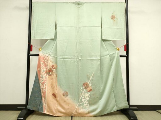 平和屋着物■訪問着 雪輪花文 金彩 正絹 逸品 AAAU2636ma 平和屋着物■訪問着 雪輪花文 金彩 正絹 逸品 AAAU2636ma