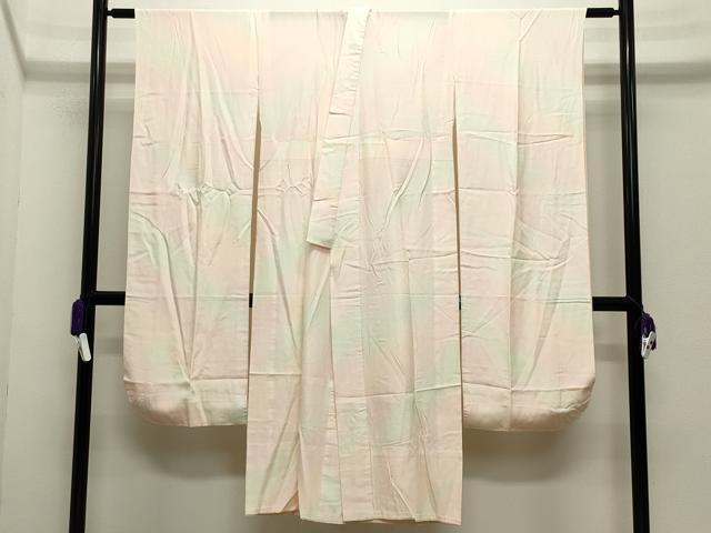 平和屋着物●振袖用長襦袢 無双仕立て 斜線文 暈し染め 正絹 逸品 CABC8199gh