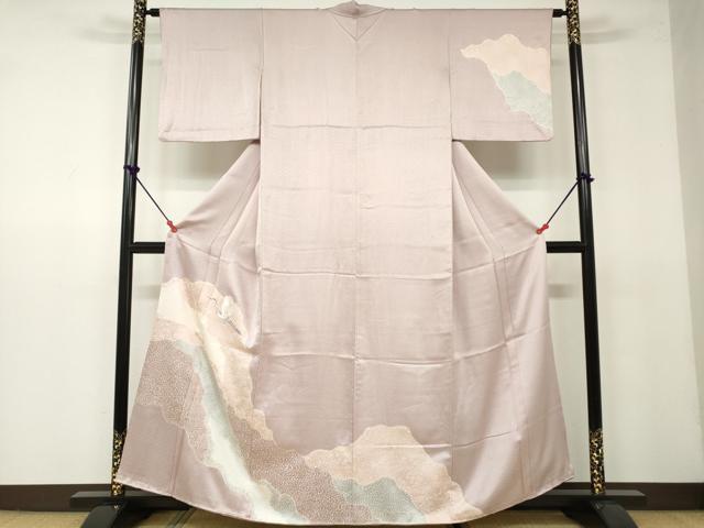 平和屋着物■訪問着 絞り 刺繍 飛鶴文 金糸 正絹 逸品 DAAR4915ya