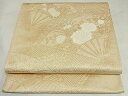 平和屋着物◎西陣 六通柄袋帯 唐織 扇面花文 金糸 正絹 逸品 AAAG3755Asx(4)