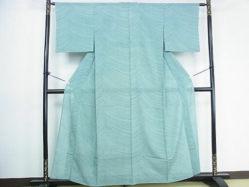 平和屋着物■夏物 小紋 絽 鮫小紋柄 草葉文 三越扱い 逸品 DAAF2855wb 平和屋着物■夏物 小紋 絽 鮫小紋柄 草葉文 三越扱い 逸品 DAAF2855wb