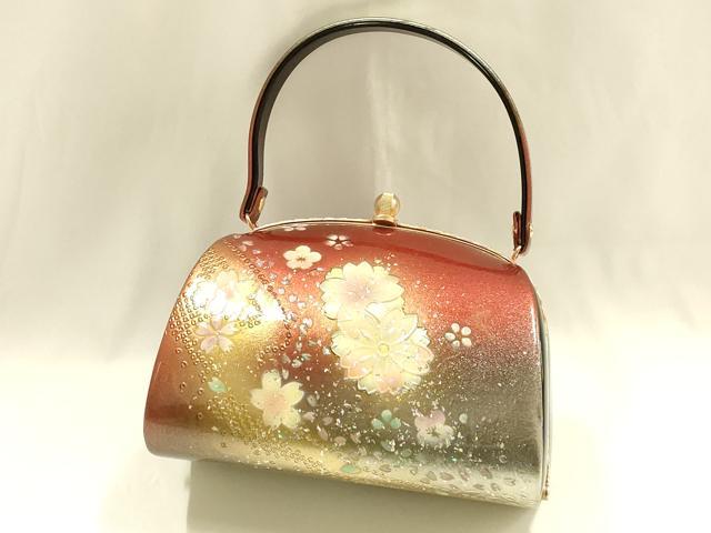 平和屋着物▼和装小物 和装バッグ 振袖用 ハンドバッグ 花柄 暈し 逸品 AABG0729ay