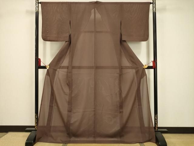 平和屋着物＊夏物 小紋 絽 霞文 ロング丈 正絹 逸品 AABA5541sx