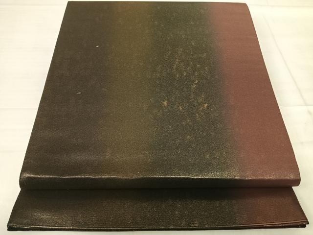 Rakuten - 平和屋着物◎六通柄袋帯 霞文 黒地 金糸 正絹 逸品 AABF4787yx