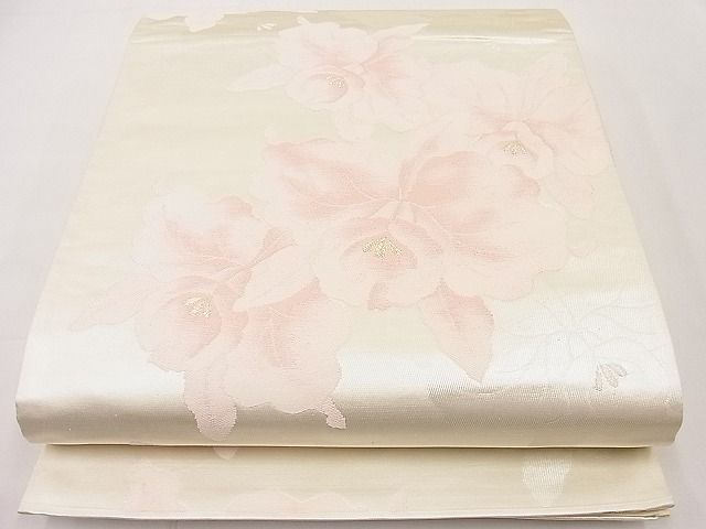 平和屋着物■六通柄袋帯　唐織　カトレア　金銀糸　逸品　n-ip1332