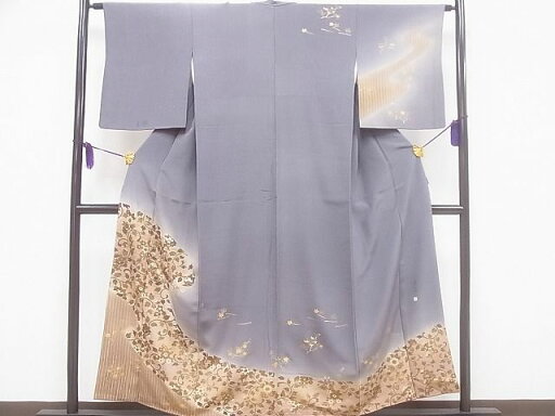平和屋着物■訪問着 作家物 刺繍 花唐草文 暈し染め 金彩 逸品 CAAD3652ev 平和屋着物■訪問着 作家物 刺繍 花唐草文 暈し染め 金彩 逸品 CAAD3652ev