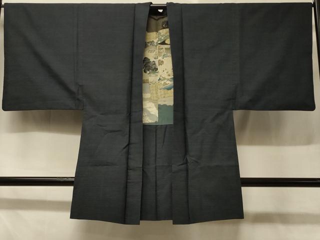 平和屋着物＃男性　本場大島紬　長羽織　80亀甲　総詰め　正絹　逸品　CABD7645in