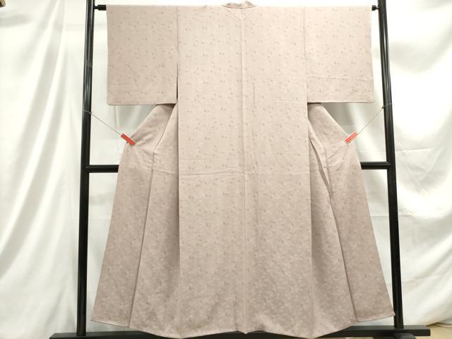平和屋着物■上質な色無地　楓地紋　潤色　正絹　逸品　DABC9400qa