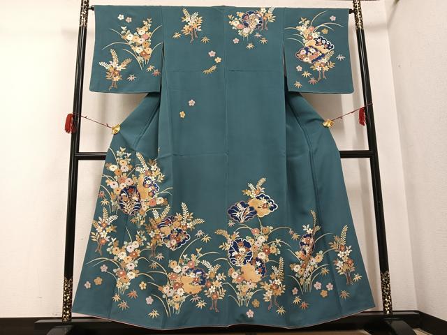 Kimono - 平和屋着物●訪問着　雪輪花文　金彩　正絹　逸品　AABG7595ph