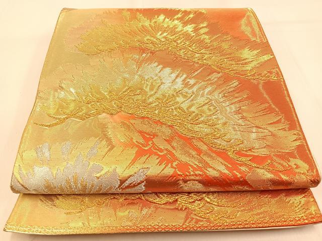 乐天商城 - 平和屋着物◎六通柄袋帯　笠松　金銀糸　正絹　逸品　未使用　BAAW0741hj