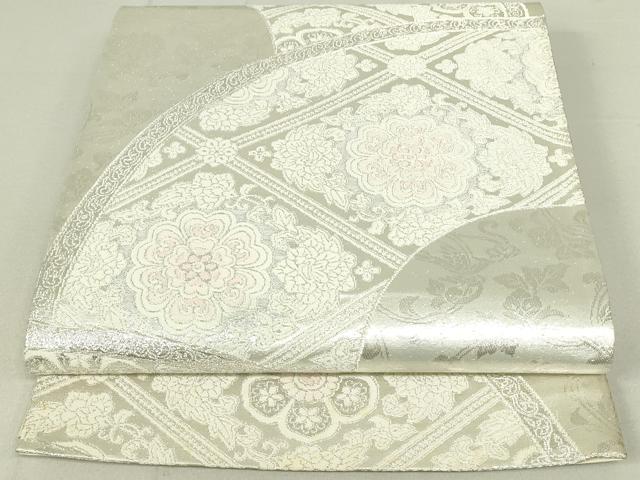 Rakuten - 平和屋着物◎六通柄袋帯　唐織　花菱文　銀糸　正絹　逸品　DAAY6943qp