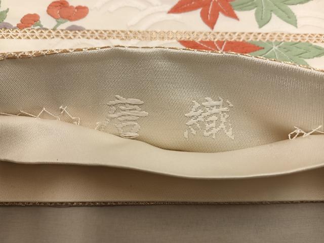 平和屋の平和屋着物◎六通柄袋帯 唐織 花車文 金糸 正絹 逸品 BAAX1273mz｜アングル3
