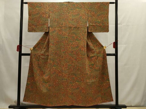 平和屋着物■上質な小紋 文箱更紗花文 やまと誂製 正絹 逸品 AAAU7593ru 平和屋着物■上質な小紋 文箱更紗花文 やまと誂製 正絹 逸品 AAAU7593ru