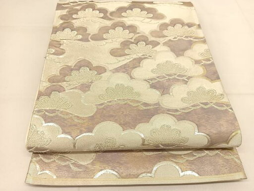平和屋着物◎六通柄袋帯 笠松 金銀糸 正絹 逸品 BAAT7977yc 平和屋着物◎六通柄袋帯 笠松 金銀糸 正絹 逸品 BAAT7977yc